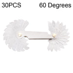 Calibro per filettatura in acciaio inossidabile CR da 60 gradi da 30 pezzi con passo della vite USA, 30 PCS Thread Gauge