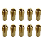 Dado di serraggio in rame a tre griffe foro 3,2 mm 10 pezzi
