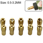 Dado di serraggio in rame a tre griffe 10 in 1 per raccordi per mulini elettrici, diametro del foro: 0,5-3,2 mm, Bore diameter: 0.5-3.2mm