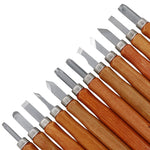 Scalpelli per intaglio del legno 12 in 1 Coltello per xilografia di base per timbri in gomma fatti a mano Utensili manuali, Chisels Knife