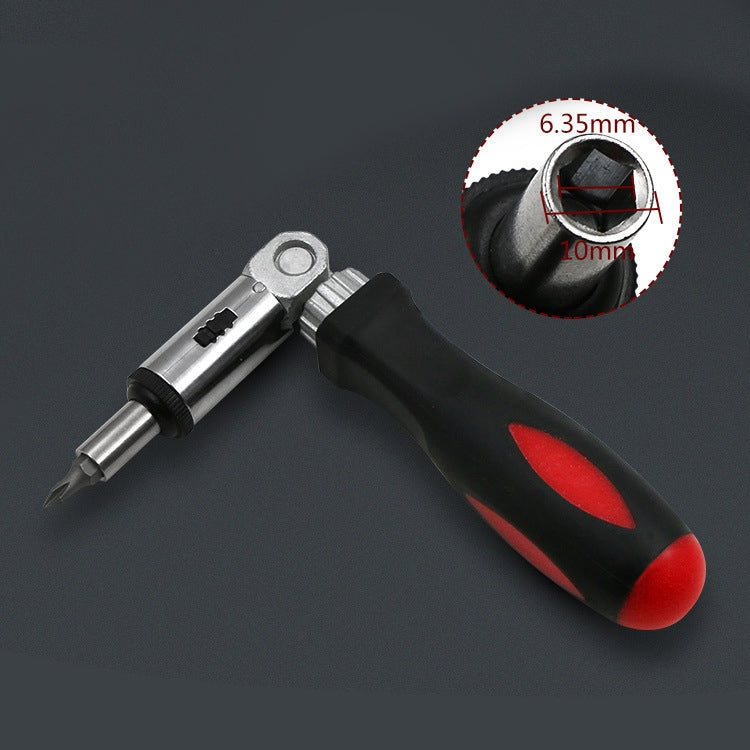 Cacciavite a cricchetto multifunzione con connettore esagonale 1/