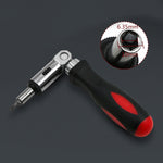 Cacciavite a cricchetto multifunzione con connettore esagonale da 1/4 di pollice con rotazione di 180 gradi, 1/4 inch Hex Connector