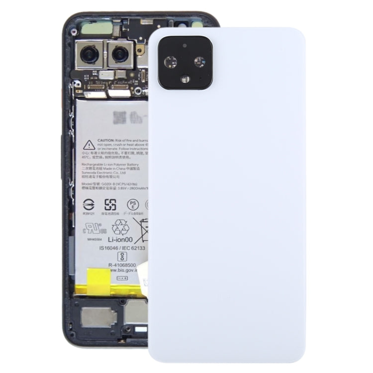 Back Battery Cover with Camera Lens Cover for Google Pixel 4, For Google Pixel 4