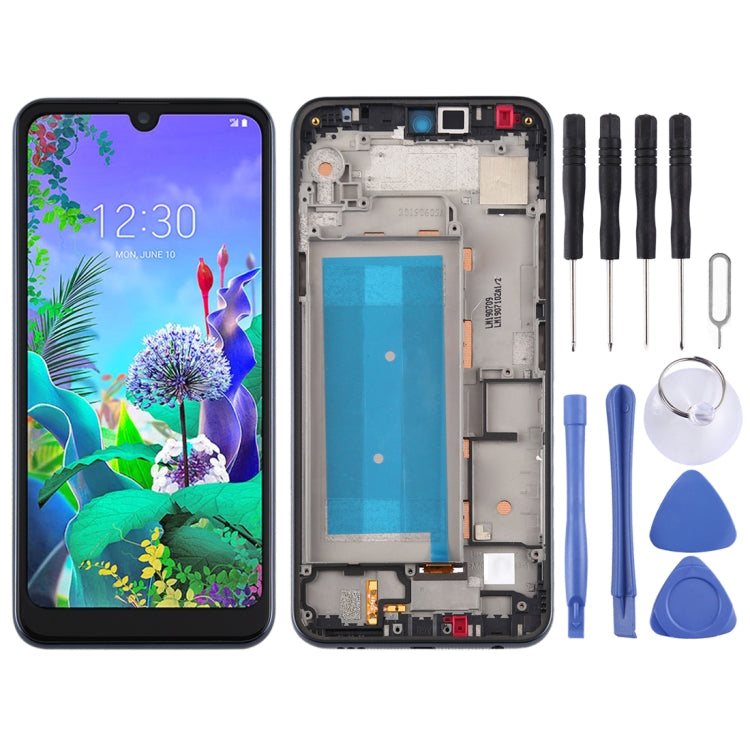 Schermo LCD originale per LG Q60 digitalizzatore doppia SIM assemblaggio completo con cornice nero