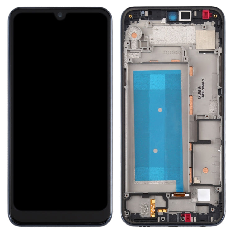 LCD Screen and Digitizer Complete Assembly with Frame for LG Q60 Dual SIM, For LG Q60(Double SIM)