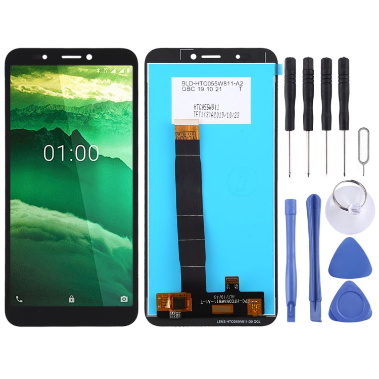 LCD Screen and Digitizer Full Assembly for Nokia C1, For Nokia C1