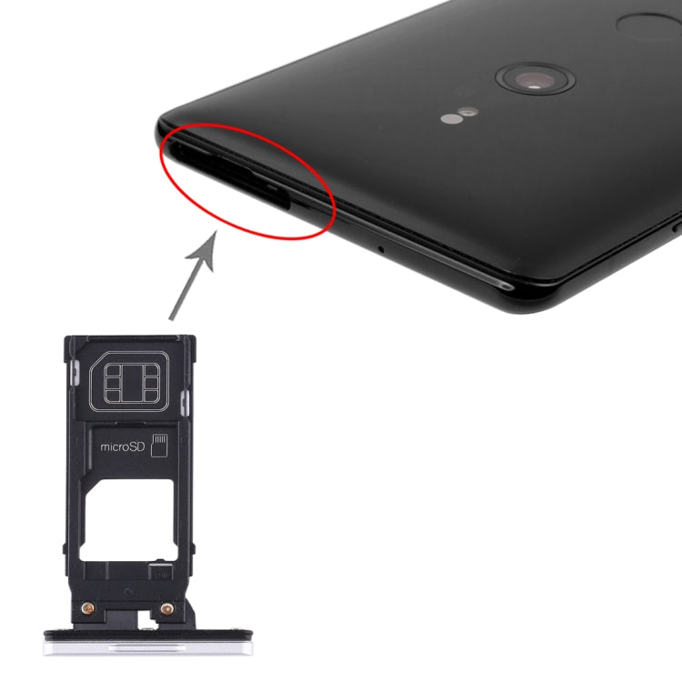 Vassoio scheda SIM + vassoio scheda micro SD per Sony Xperia XZ3, For Sony Xperia XZ3, For Sony Xperia XZ3 (Purple)