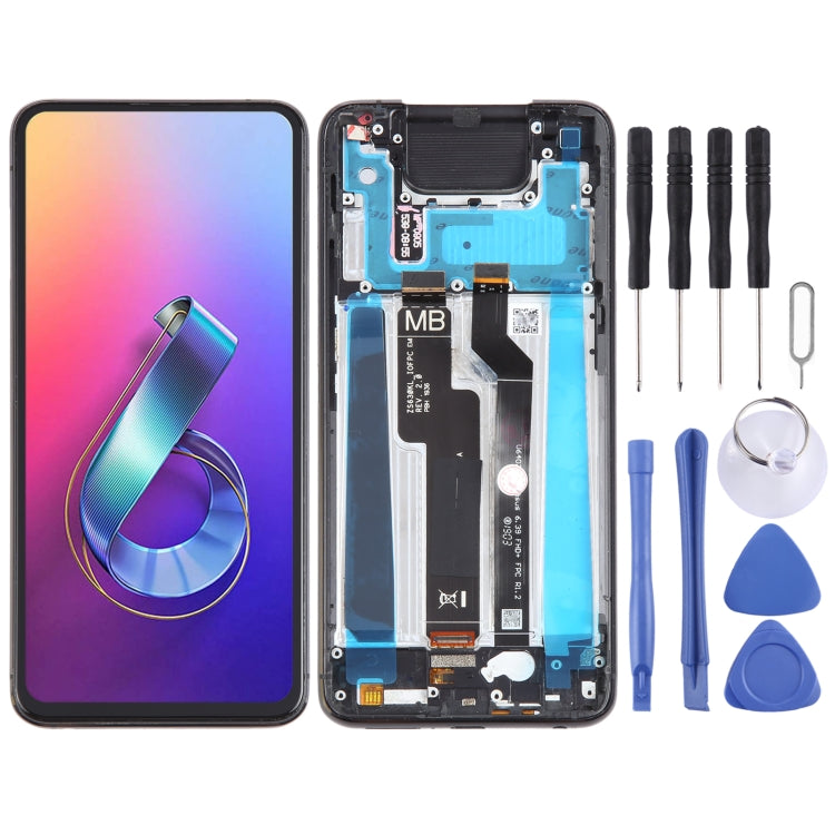 LCD Screen and Digitizer Full Assembly with Frame for Asus Zenfone 6 ZS630KL I01WD, For Zenfone 6 ZS630KL, For Asus Zenfone 6 ZS630KL