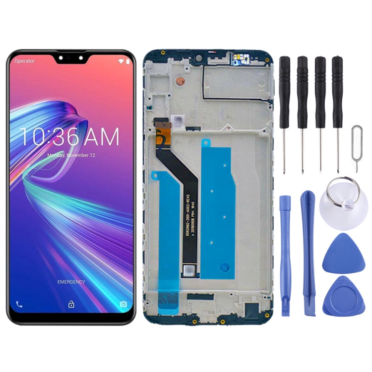 LCD Screen and Digitizer Full Assembly with Frame for Asus Zenfone Max Pro M2 ZB631KL X01BDA, For Asus X01BDA