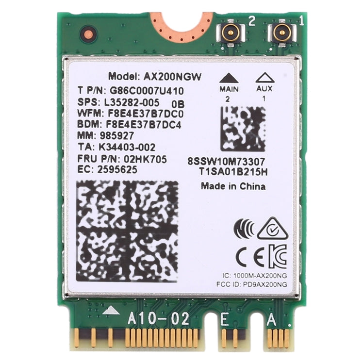 Dual Band AX200 2400Mbps Wireless AX200NGW NGFF M.2 Bluetooth 5.0 Scheda di rete Wifi 2.4G/5G 802.11 ac/ax