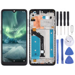 Schermo LCD e digitalizzatore assemblato completo con cornice per Nokia 7.2 TA-1196, For Nokia 7.2