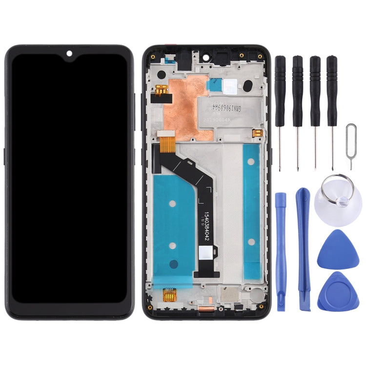 LCD Screen and Digitizer Complete Assembly with Frame for Nokia 7.2 TA-1196, For Nokia 7.2