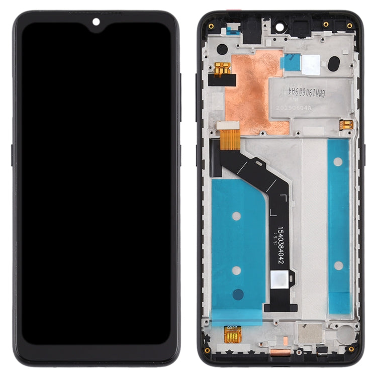 LCD Screen and Digitizer Complete Assembly with Frame for Nokia 7.2 TA-1196, For Nokia 7.2