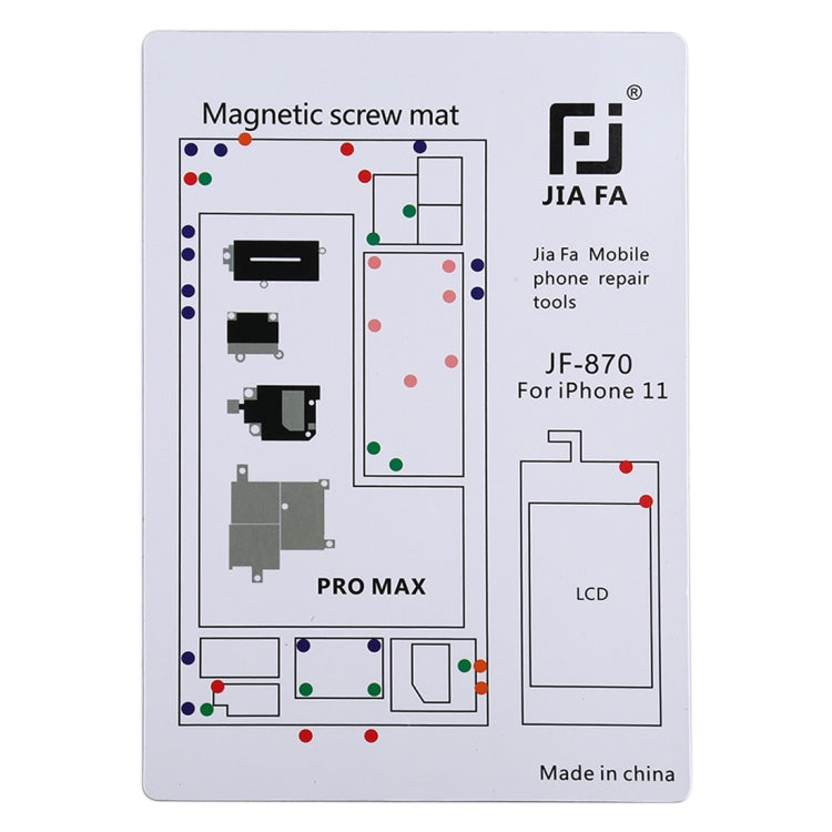 JIAFA JF-870 Tavoletta a vite con cuscinetto magnetico per iPhone 11 Pro Max, For 11 Pro Max