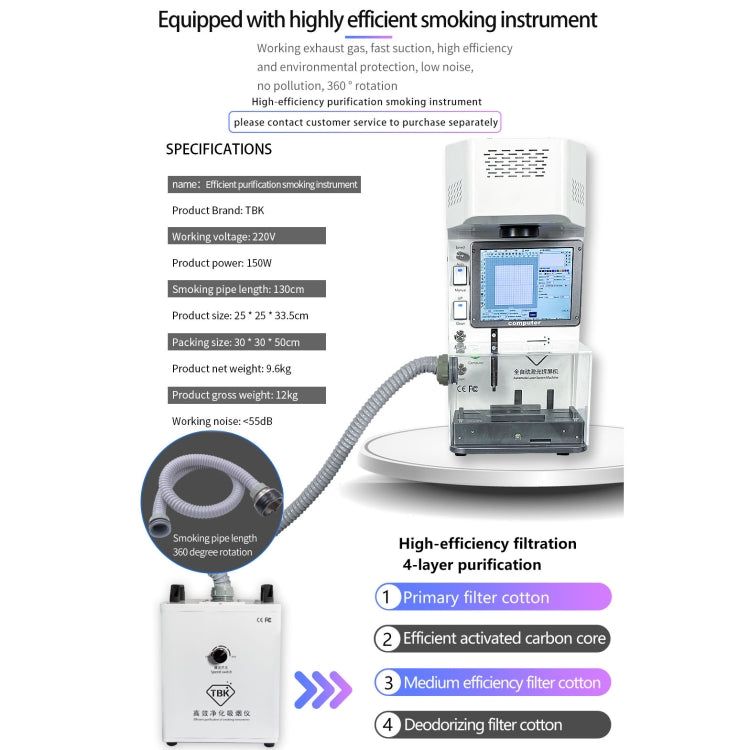 TBK958B Mini macchina automatica per la riparazione del separatore dello schermo per marcatura laser, TBK-958B