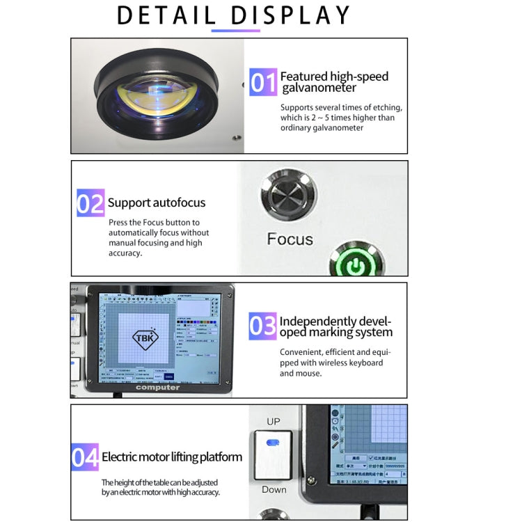 TBK958B Mini macchina automatica per la riparazione del separatore dello schermo per marcatura laser, TBK-958B