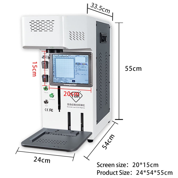 TBK958B Mini macchina automatica per la riparazione del separatore dello schermo per marcatura laser, TBK-958B