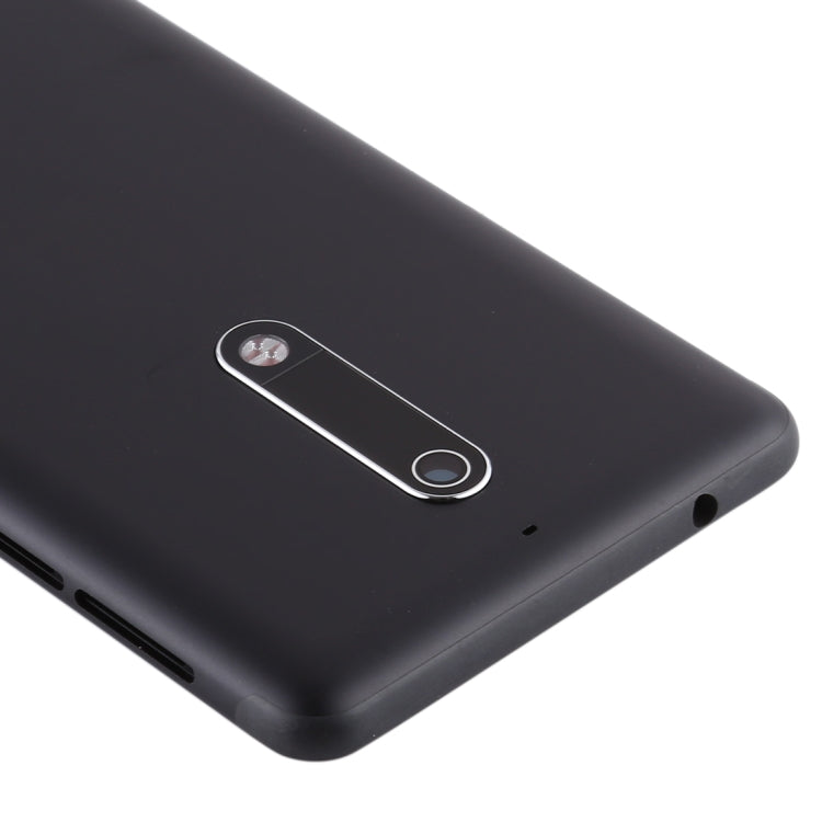 Cover posteriore per batteria con cavo flessibile per pulsante di accensione e volume e copriobiettivo per fotocamera per Nokia 5 TA-1024 TA-1027 TA-1044 TA-1053, For Nokia 5(with Camera Lens Cover)