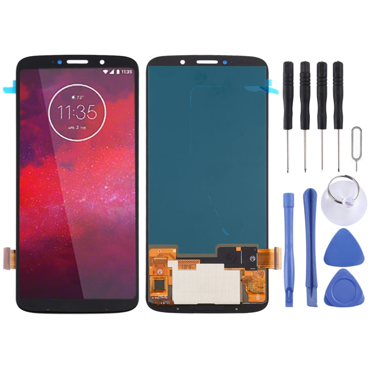 LCD Screen and Digitizer Full Assembly for Motorola Moto Z3, For Motorola Moto Z3