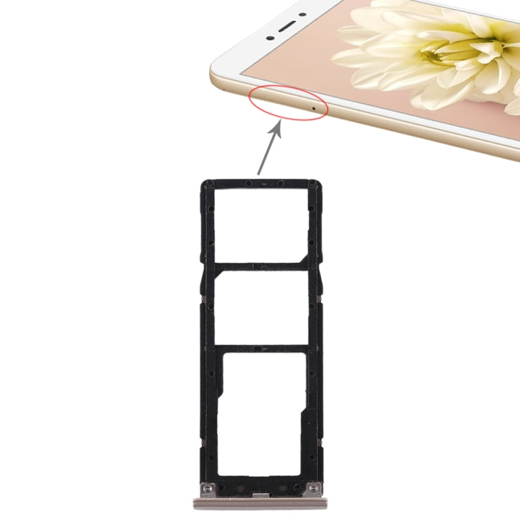 2 SIM Card Tray + Micro SD Card Tray for Xiaomi Redmi Note 5A, Redmi Note 5A, For Xiaomi Redmi Note 5A