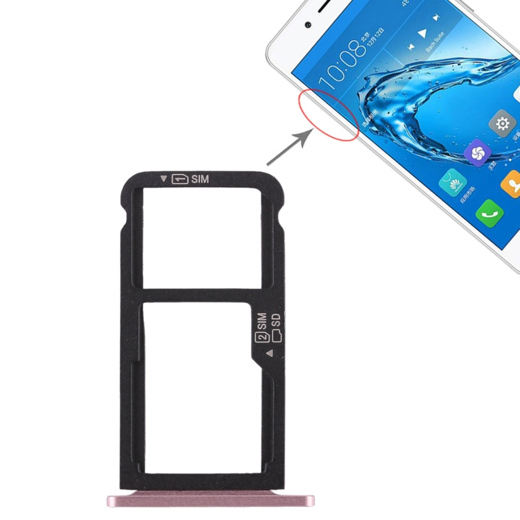 SIM Card Tray + SIM Card Tray / Micro SD Card Tray for Huawei Enjoy 6s, For Huawei Enjoy 6s