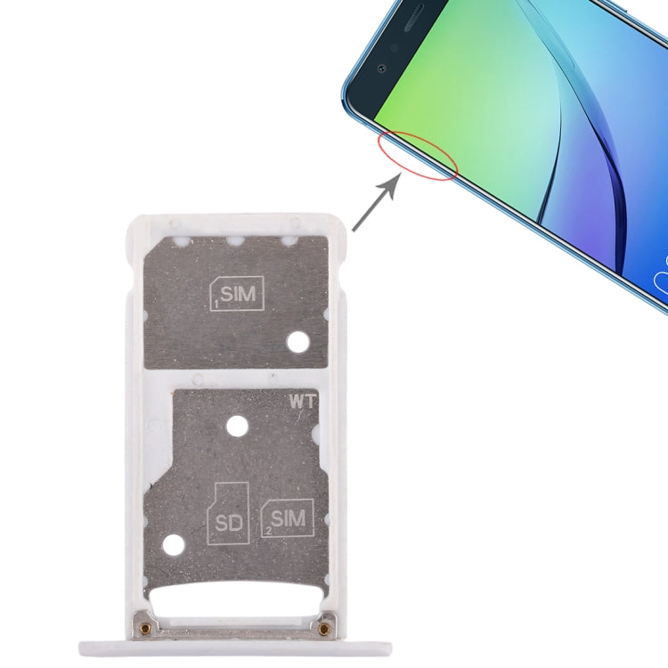 2 SIM Card Tray/Micro SD Card Tray for Huawei Enjoy 6 / AL00, For Huawei Enjoy 6 / AL00, For Huawei Enjoy 6