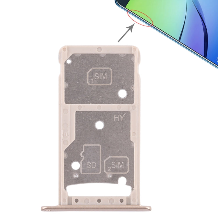 2 SIM Card Tray/Micro SD Card Tray for Huawei Enjoy 6 / AL10, For Huawei Enjoy 6 / AL10