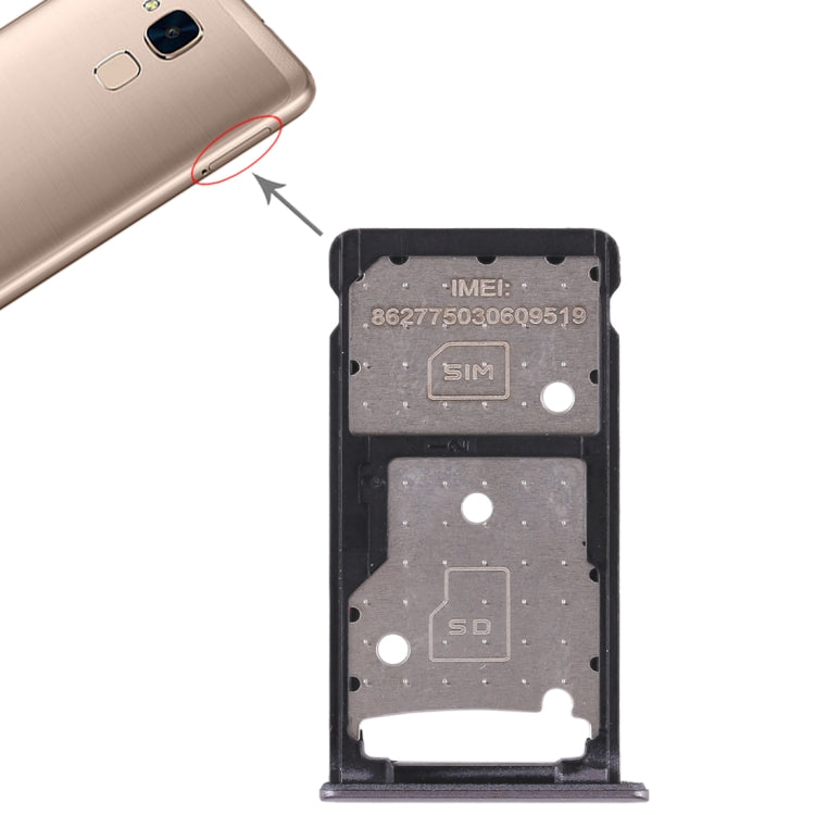 Vassoio scheda SIM + Vassoio scheda SIM/Vassoio scheda micro SD per Huawei Honor 5c, For Huawei Honor 5c, For Huawei 5c