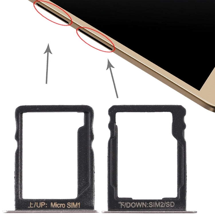 SIM Card Tray + SIM Card Tray / Micro SD Card for Huawei Enjoy 5s, For Huawei Enjoy 5s