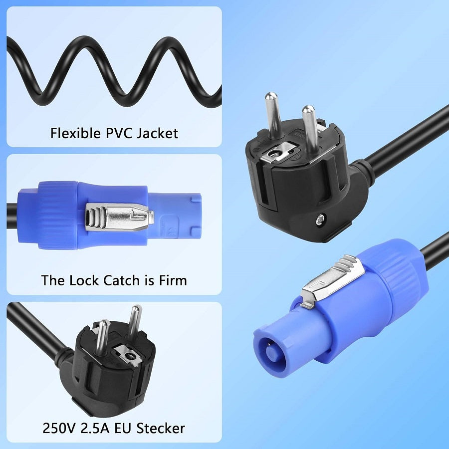 Cavo di alimentazione schuko a powercon tipo A 1,5 mm² 2m SP672