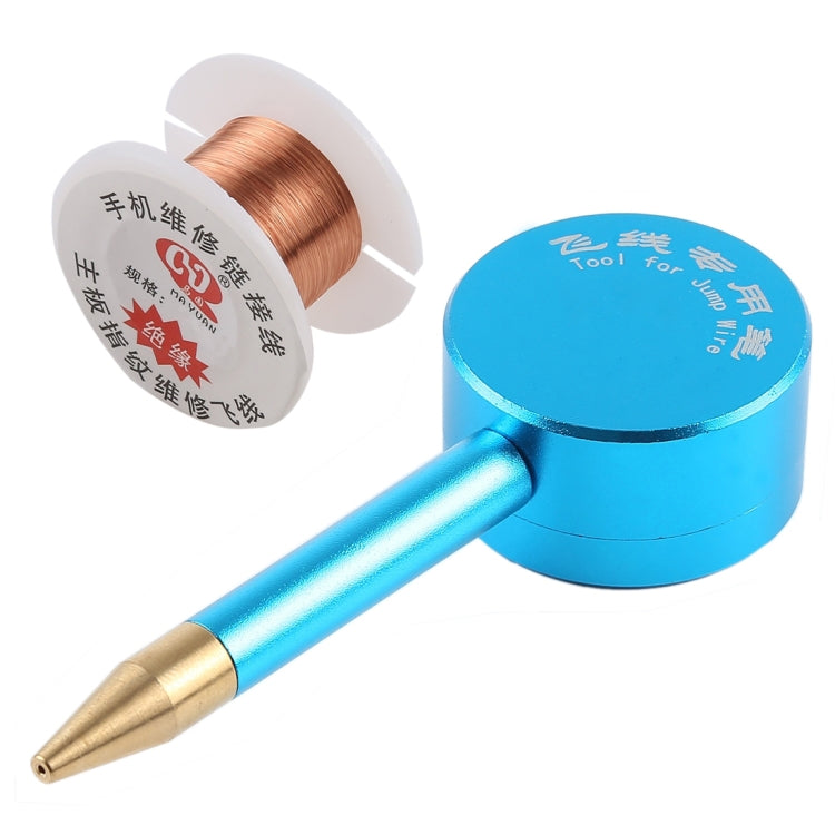 Set di scatole per cavi per salto di impronte digitali per scheda madre da 0,02 mm Set di penne per linee volanti Strumenti di riparazione per cavi per saldatura a punti per iPhone / Samsung / Huawei / Vivo / Xiaomi e altri smartphone, 0.02mm Fly Wire