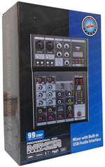 Mixer audio 4 canali WEB M-4 con USB MP3 Bluetooth e 99 effetti DSP SP677