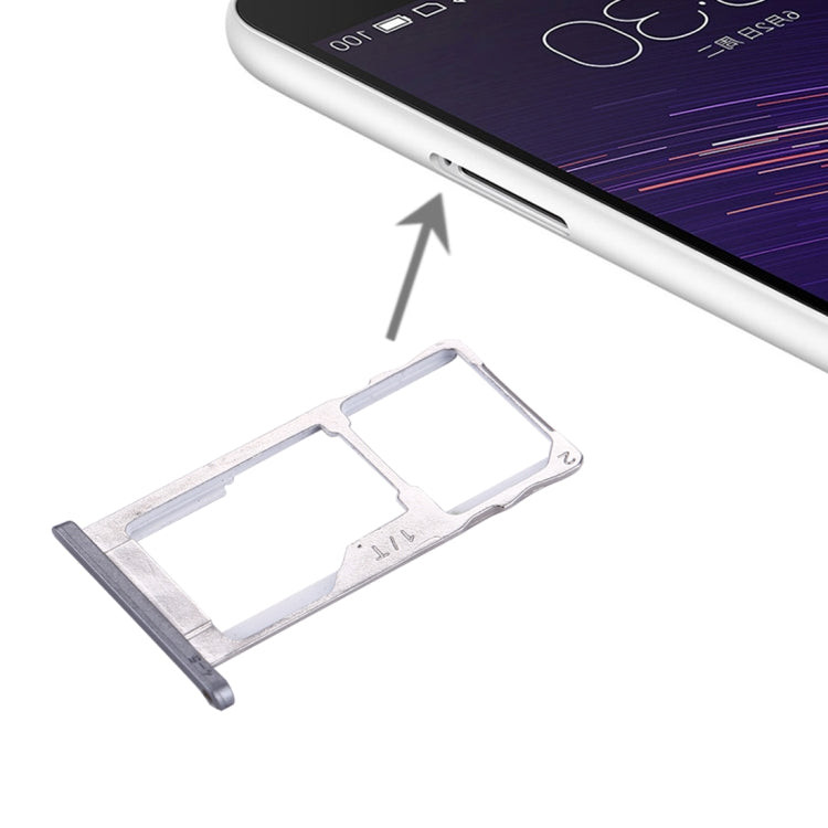 For Meizu Meilan SIM + SIM / Micro SD Tray Metal, For Meilan Metal