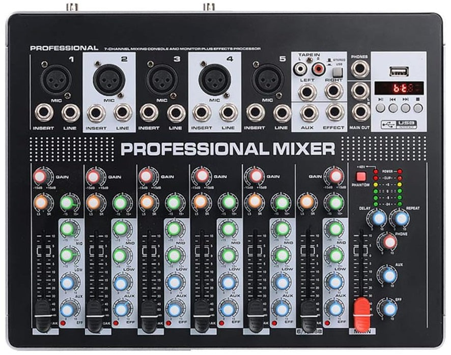 Mixer professionale 7 canali con Bluetooth e microfoni wireless U-730 SP6900