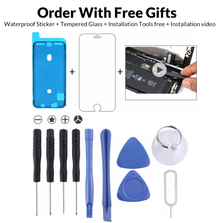 12 in 1 Repair Kits & Gifts (4 Screwdrivers + 2 Disassembly Rods + 2 Triangles on Thick Slices + 1 Ejector Pin + 1 Mandrel + 1 Waterproof Sticker + 1 Tempered Glass), 12 in 1 Repair Kits & Gifts