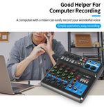 Mixer professionale 5 canali ingressi Bluetooth/USB/Stereo RCA con alimentazione phantom 48V F-5A SP695