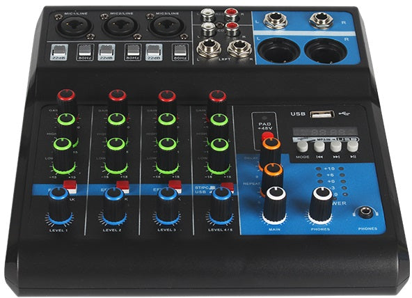Mixer professionale 5 canali Bluetooth/USB/Stereo RCA F-5A SP695