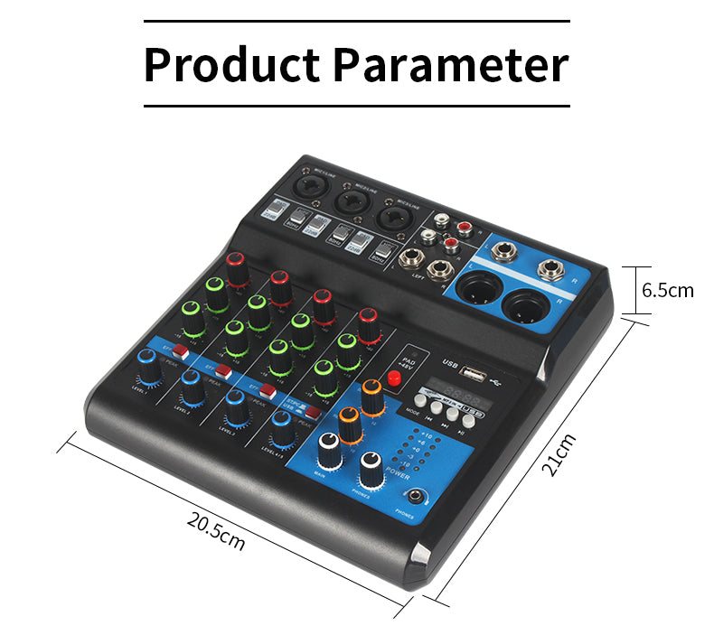 Mixer professionale 5 canali Bluetooth/USB/Stereo RCA F-5A SP695