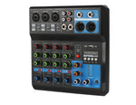 Mixer professionale 5 canali ingressi Bluetooth/USB/Stereo RCA con alimentazione phantom 48V F-5A SP695