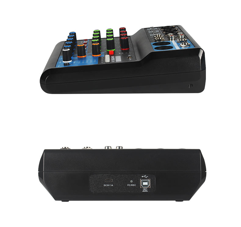 Mixer professionale 5 canali ingressi Bluetooth/USB/Stereo RCA con alimentazione phantom 48V F-5A SP695