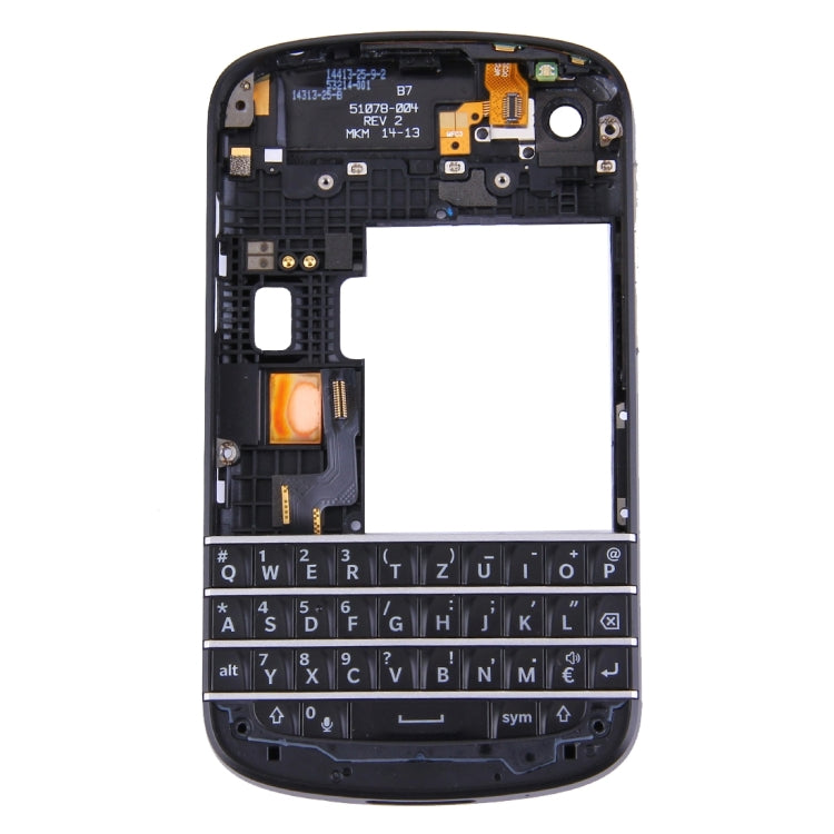 3 in 1 for BlackBerry Q10 (Keyboard + Middle Frame + Camera Plate Housing Back Panel) Full Housing Cover, For Q10