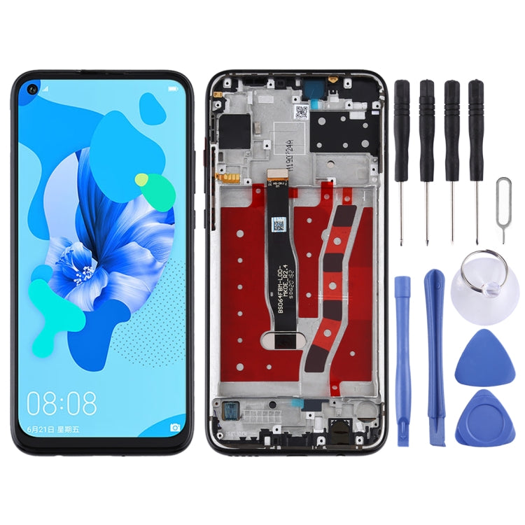 Schermo LCD e digitalizzatore assemblato completo con cornice per Huawei Nova 5i, For Huawei Nova 5i