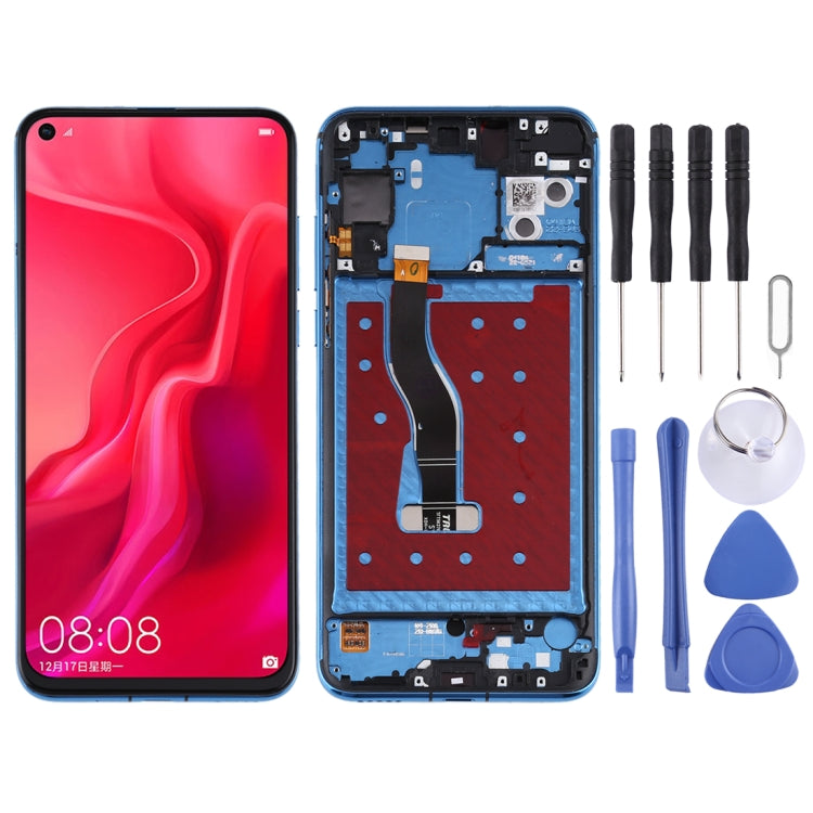 Schermo LCD e digitalizzatore assemblato completo con cornice per Huawei Nova 4, For Huawei Nova 4