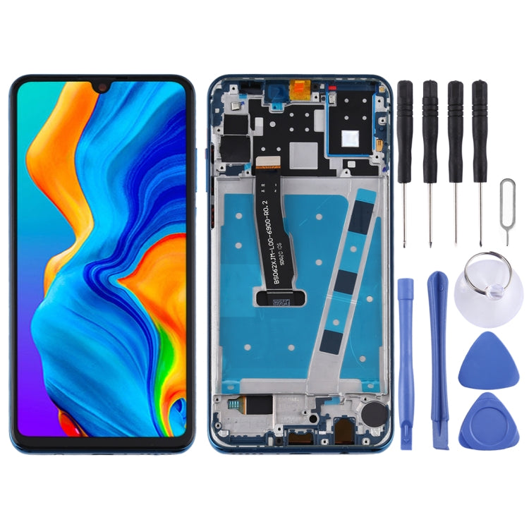 LCD Screen and Digitizer Full Assembly with Frame for Huawei P30 Lite (4G RAM / Standard Version), For Huawei P30 Lite(Standard Version)