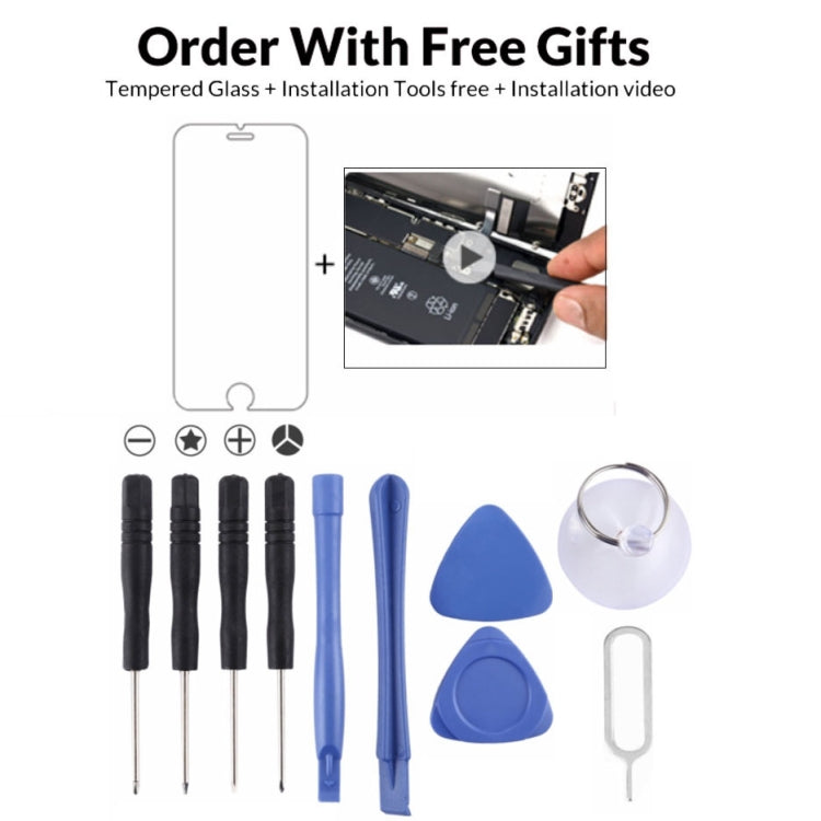 11 in 1 Repair Kits & Gifts (4 Screwdrivers + 2 Disassembly Rods + 2 Triangles on Thick Slices + 1 Ejector Pin + 1 Mandrel + 1 Tempered Glass), 11 in 1 Repair Kits & Gifts