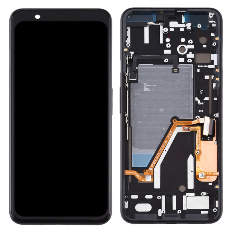 Schermo LCD e digitalizzatore assemblato completo con cornice per Google Pixel 4XL, For Google Pixel 4XL(with Frame)