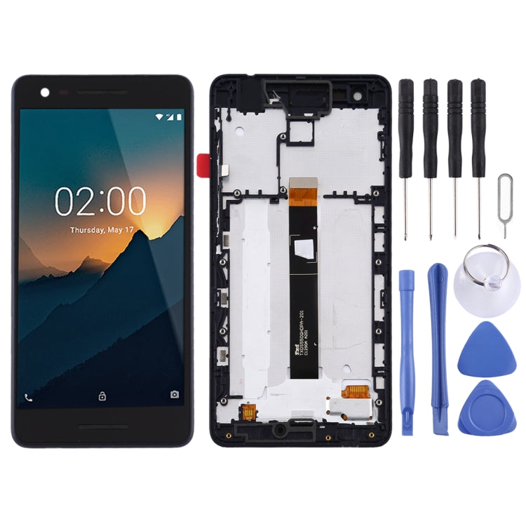 LCD Screen and Digitizer Complete Assembly with Frame for Nokia 2.1, For Nokia 2.1