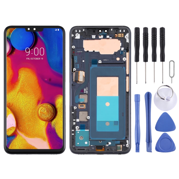 LCD Screen and Digitizer Complete Assembly with Frame for LG V40 ThinQ, For LG V40 ThinQ