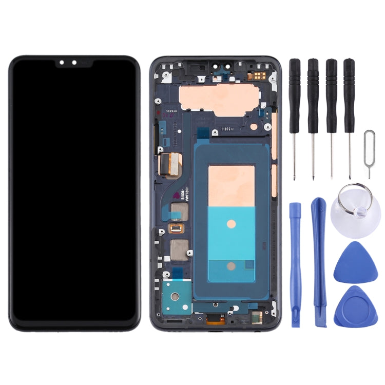 Schermo LCD e digitalizzatore assemblato completo con cornice per LG V40 ThinQ, For LG V40 ThinQ