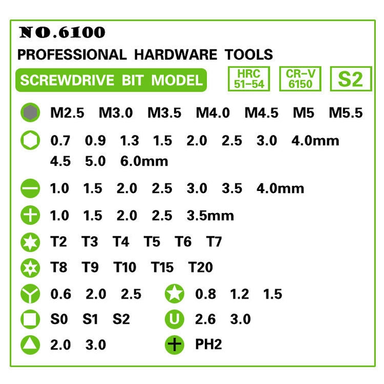 Kit di strumenti di riparazione punte per cacciavite di precisione in acciaio per utensili S2 60 in 1, 60 in 1 (Orange), 60 in 1 (Green), 60 in 1 (Blue), 60 in 1 (Yellow)